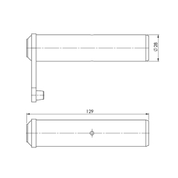 3008011H Svornjak s podmazivanjem 28x129 mm MBB Palfinger